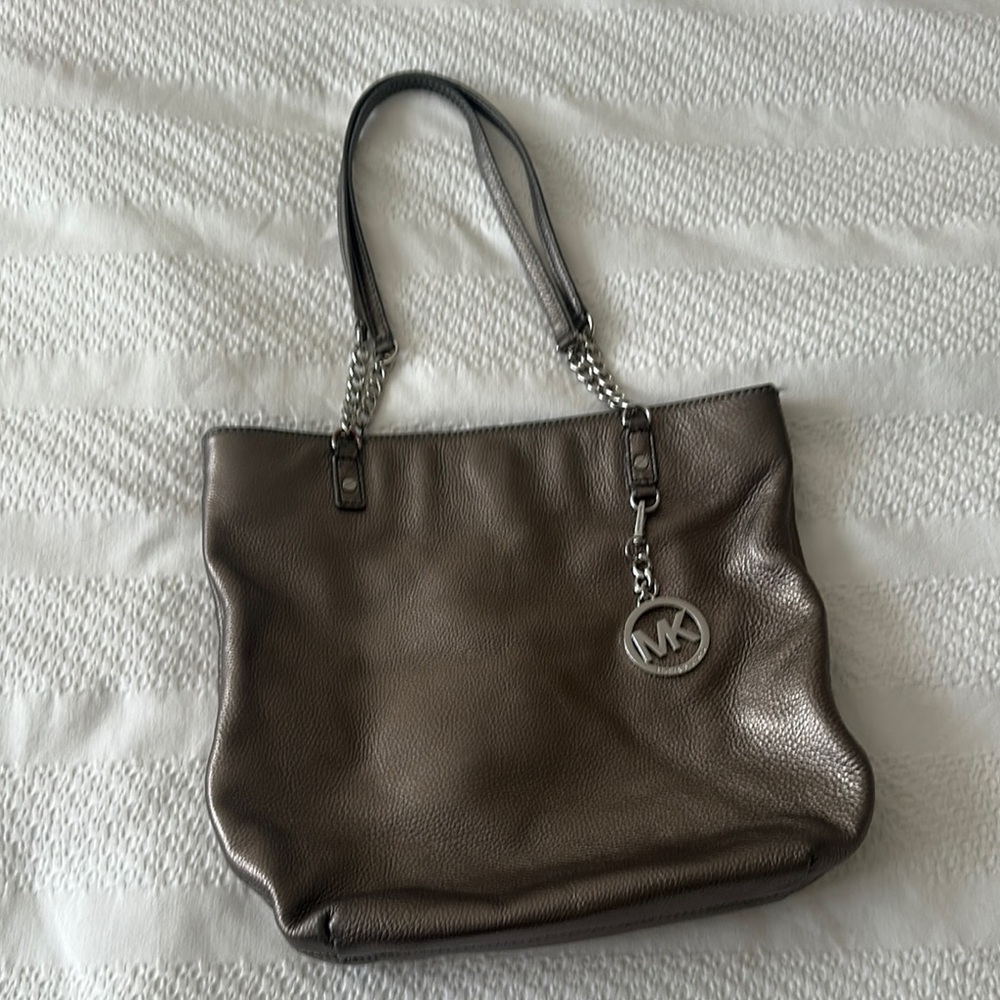 Michael Kors Silver Metallic Tote